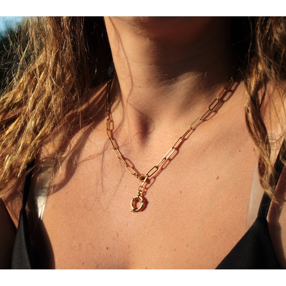 Girocollo Oro in Acciaio Donna Catena...