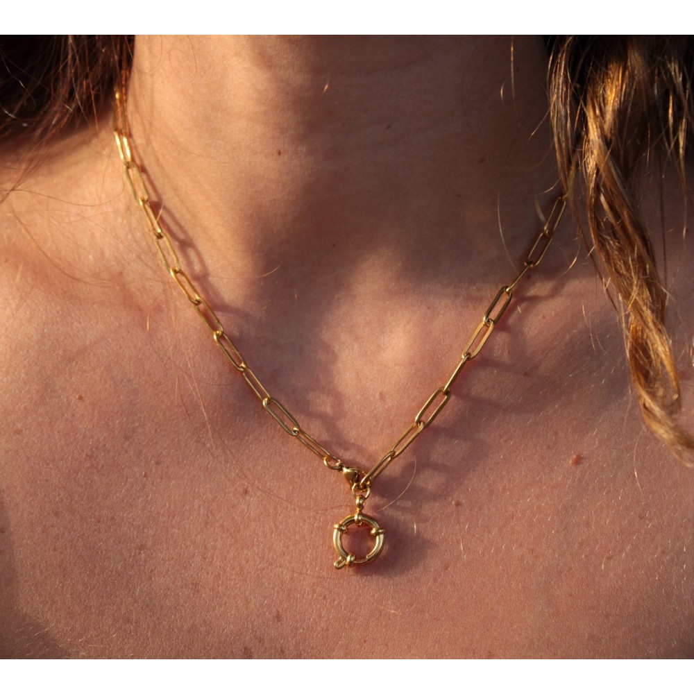 Girocollo Oro in Acciaio Donna Catena...