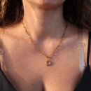 Girocollo Oro in Acciaio Donna Catena a Graffette Chiusura Speciale