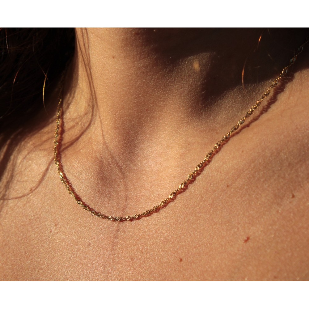 Collana Oro Catena Singapore Girocollo Donna