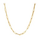 Gold Steel Staple Necklace for Women Thin Choker Chain