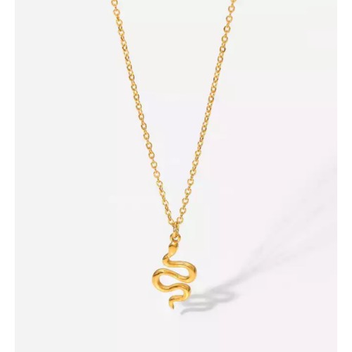 Women's Gold Snake Pendant...