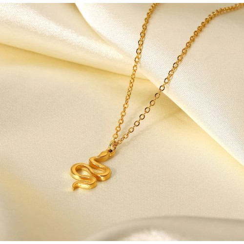 Women's Gold Snake Pendant... 2