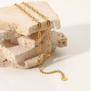 Collana Oro Acciaio Donna Catena a Graffetta Perline Stella