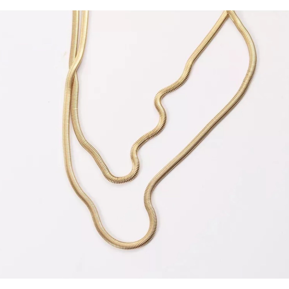 Collana Snake piatto oro