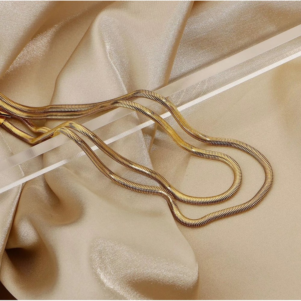 Collana Oro Donna Doppio Filo Catena...