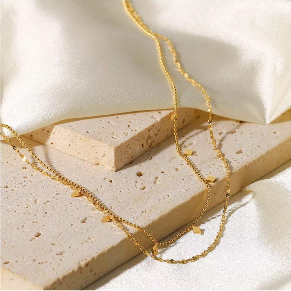 Collana Oro Donna Doppio Filo a...