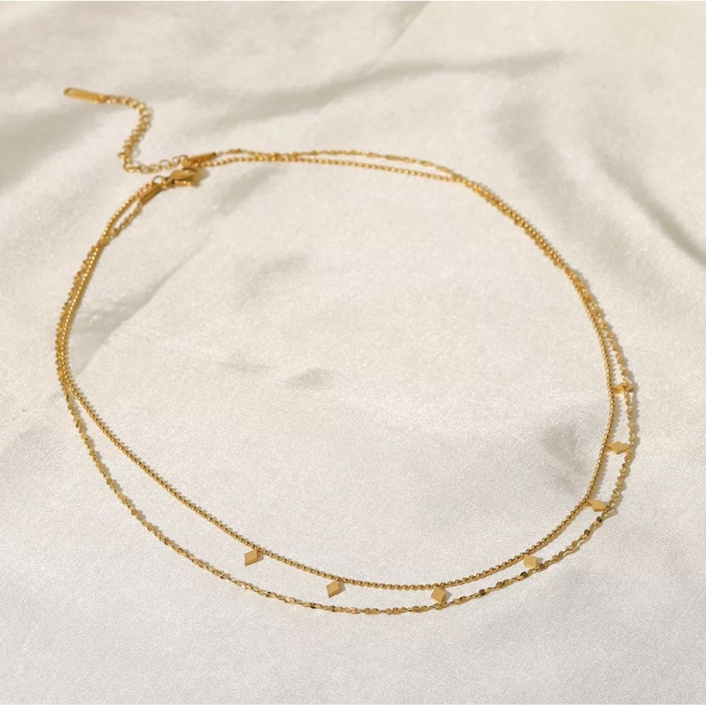 Collana Oro Donna Doppio Filo a...