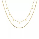 Girocollo Collier Doppio filo Donna Oro Catena Singapore