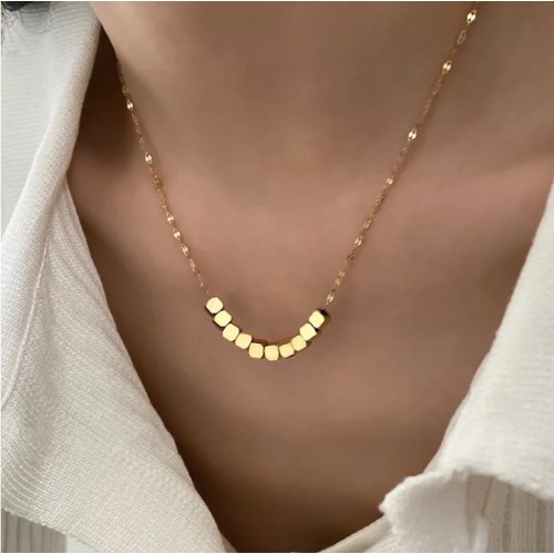 Gold Steel Necklace for...