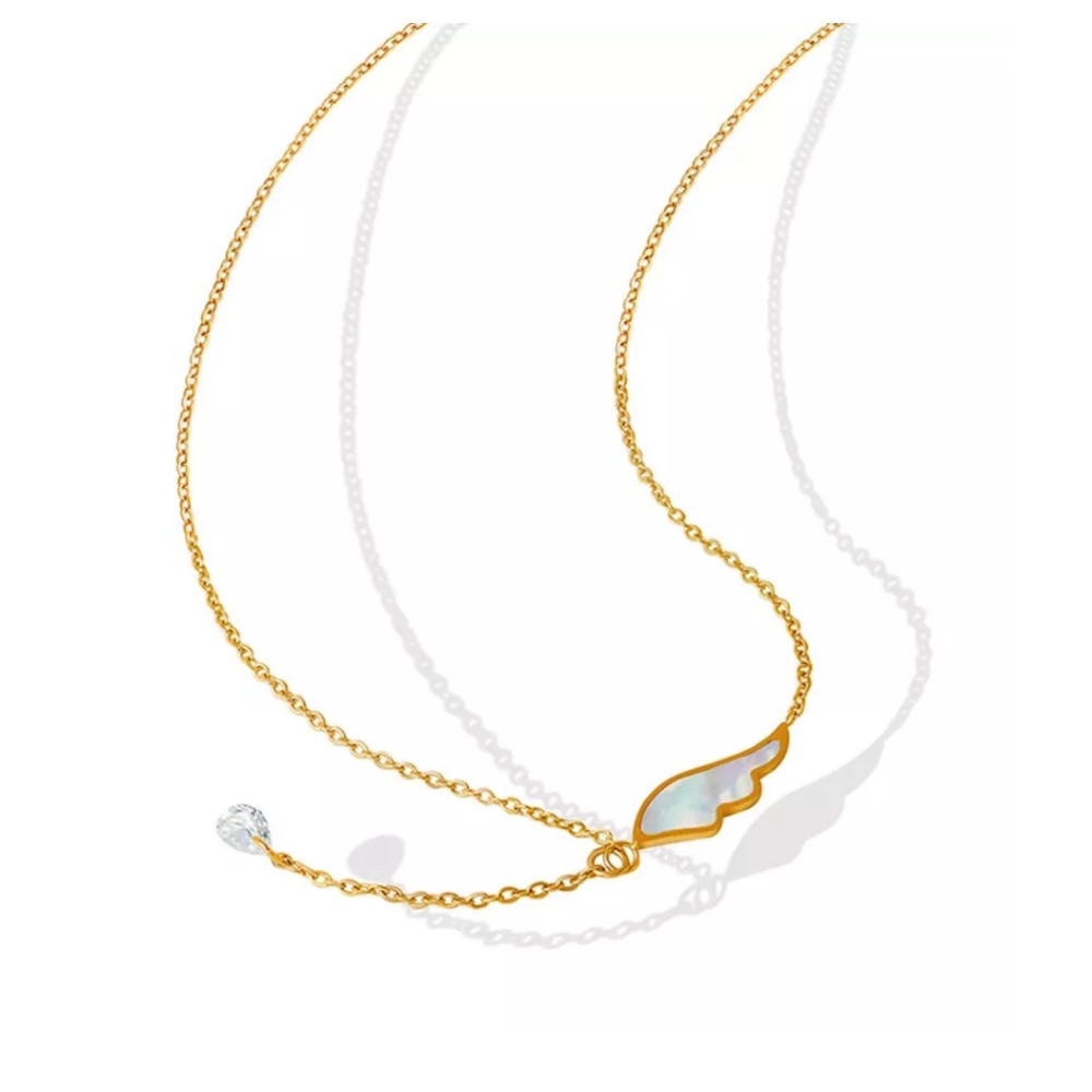 Collana Girocollo Donna Oro con Ali d'angelo