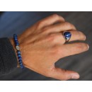 anello argento 925 lapislazzuli blu