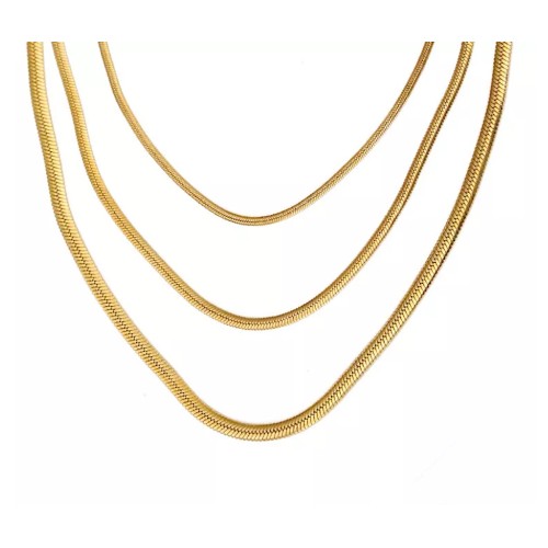 Gold Women's Necklace, Flat...