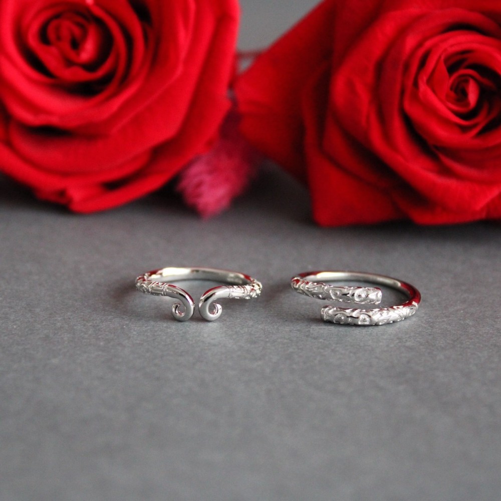 Pair of Adjustable 925% Silver Maori...