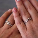 Pair of Adjustable 925% Silver Maori Style Rings for Men and Women