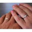 Couple of 925% Silver Engagement Rings