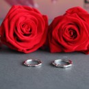 Couple of adjustable 925% silver rings for men and women