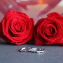 Couple of adjustable 925% silver rings for men and women