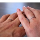 Simple Engagement Rings Bands Wedding Rings 2MM Sterling Silver Engraving