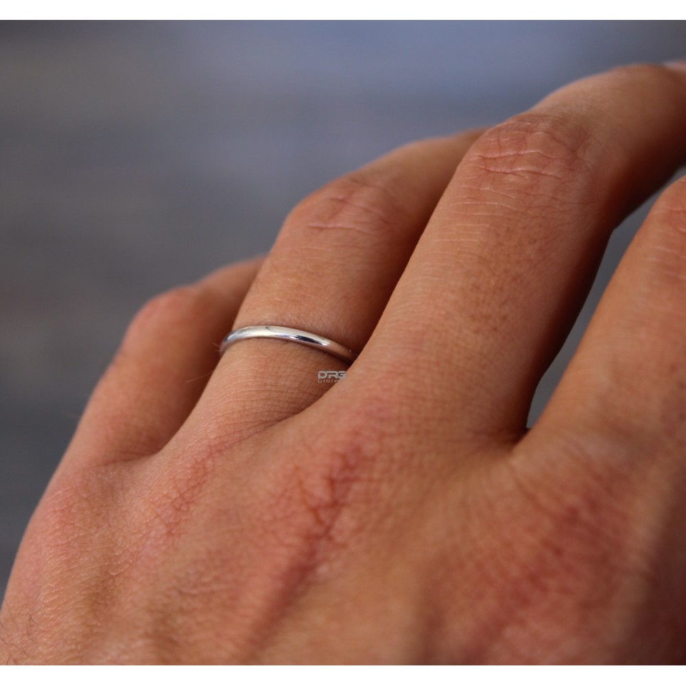 anello fede uomo argento