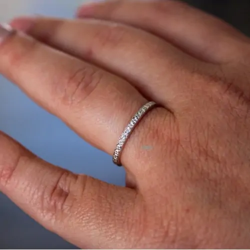 anello sottile donna argento 925 fermanello 2