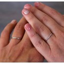 Engagement Rings Simple 2MM 925 Silver Engraving