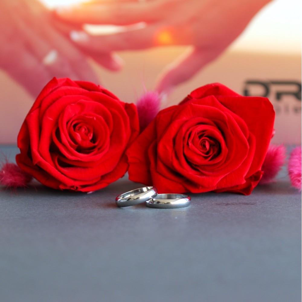 Engagement rings Simple 4 MM Silver...