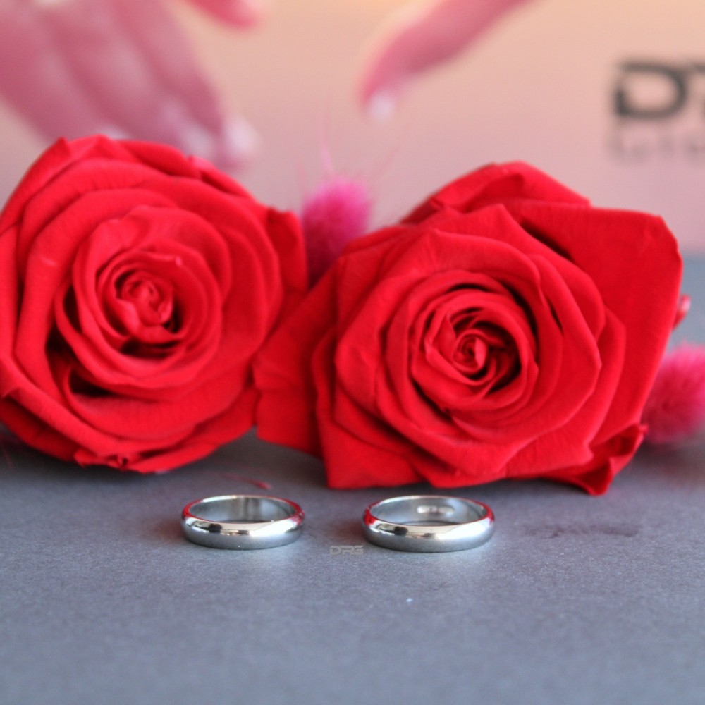 Engagement rings Simple 4 MM Silver...