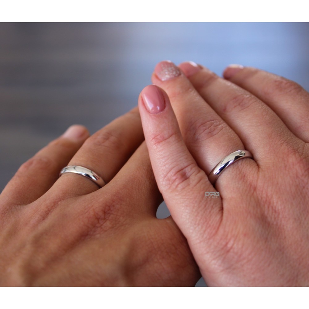 Engagement rings Simple 4 MM Silver...