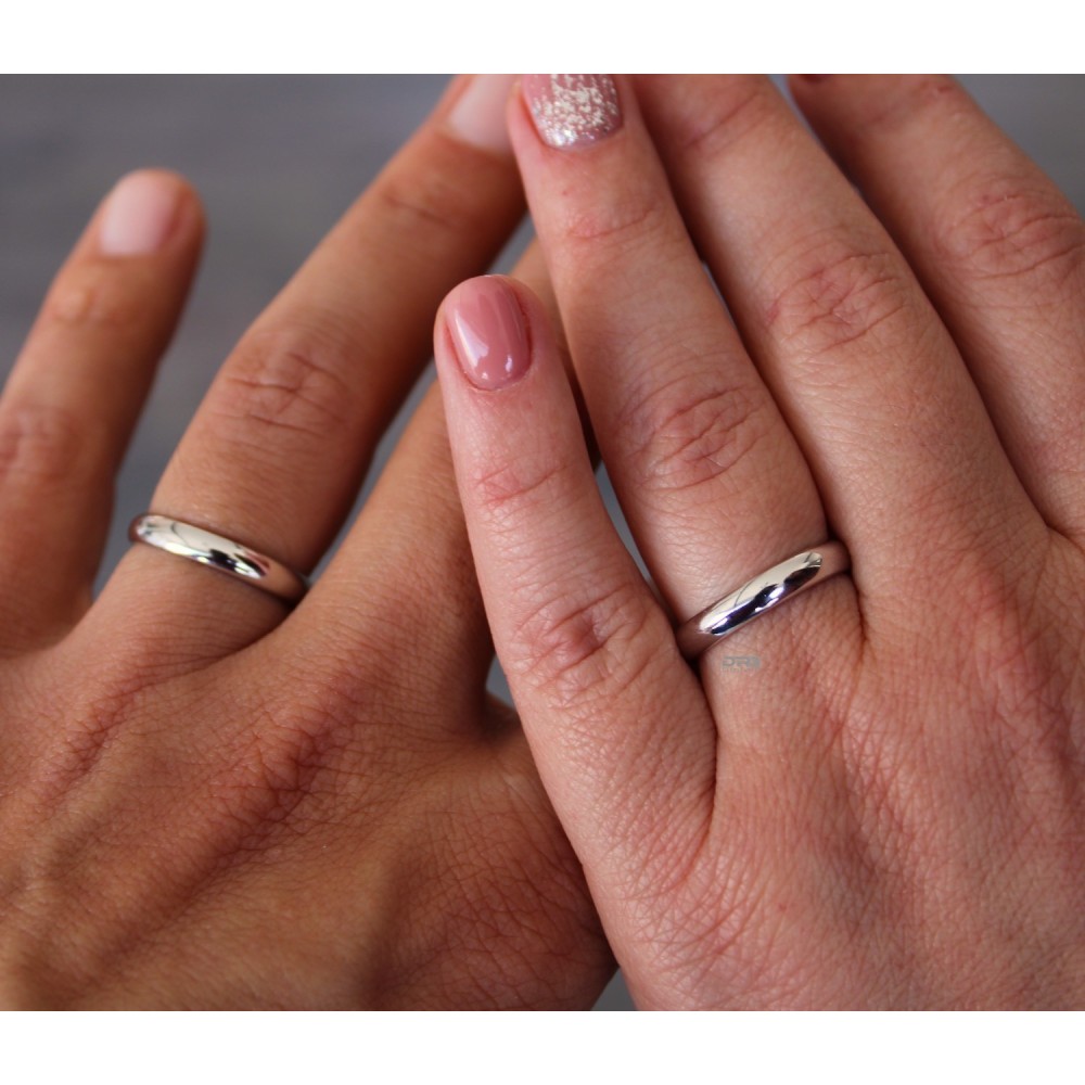 Engagement rings Simple 4 MM Silver...