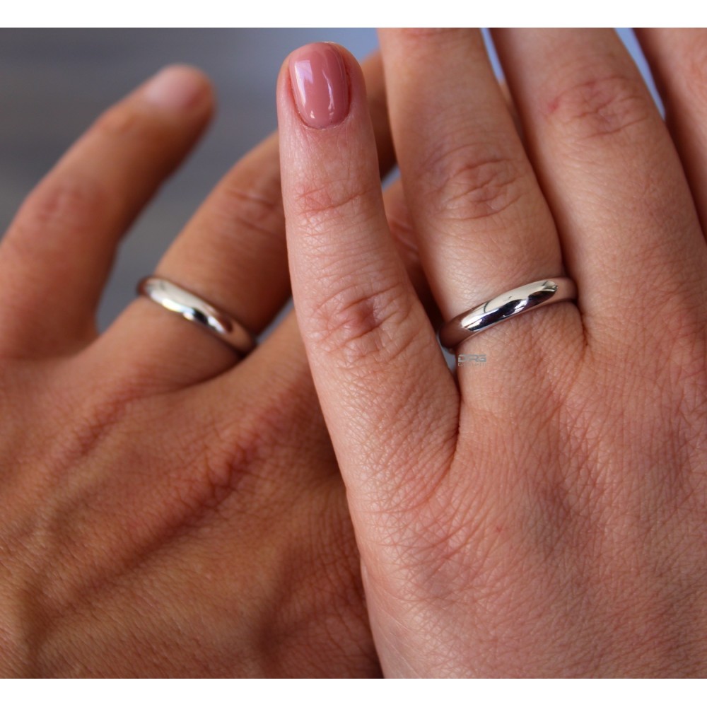 Engagement rings Simple 4 MM Silver...