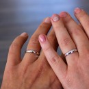 Pair of 925 Silver Wedding Rings with Engravings