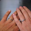 Pair of 925 Silver Wedding Rings with Engravings