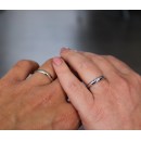 Pair of 925 Silver Wedding Rings with Engravings