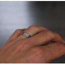 Pair of Steel Engagement Rings with Engraving