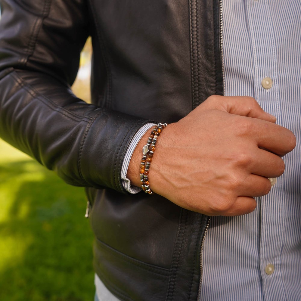 Bracelet with Hard Stones, Beads,...