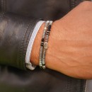 bracciale argento e pietre