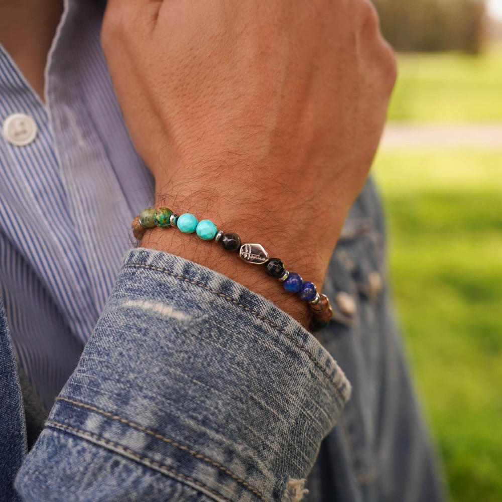 bracciale pietre colorato