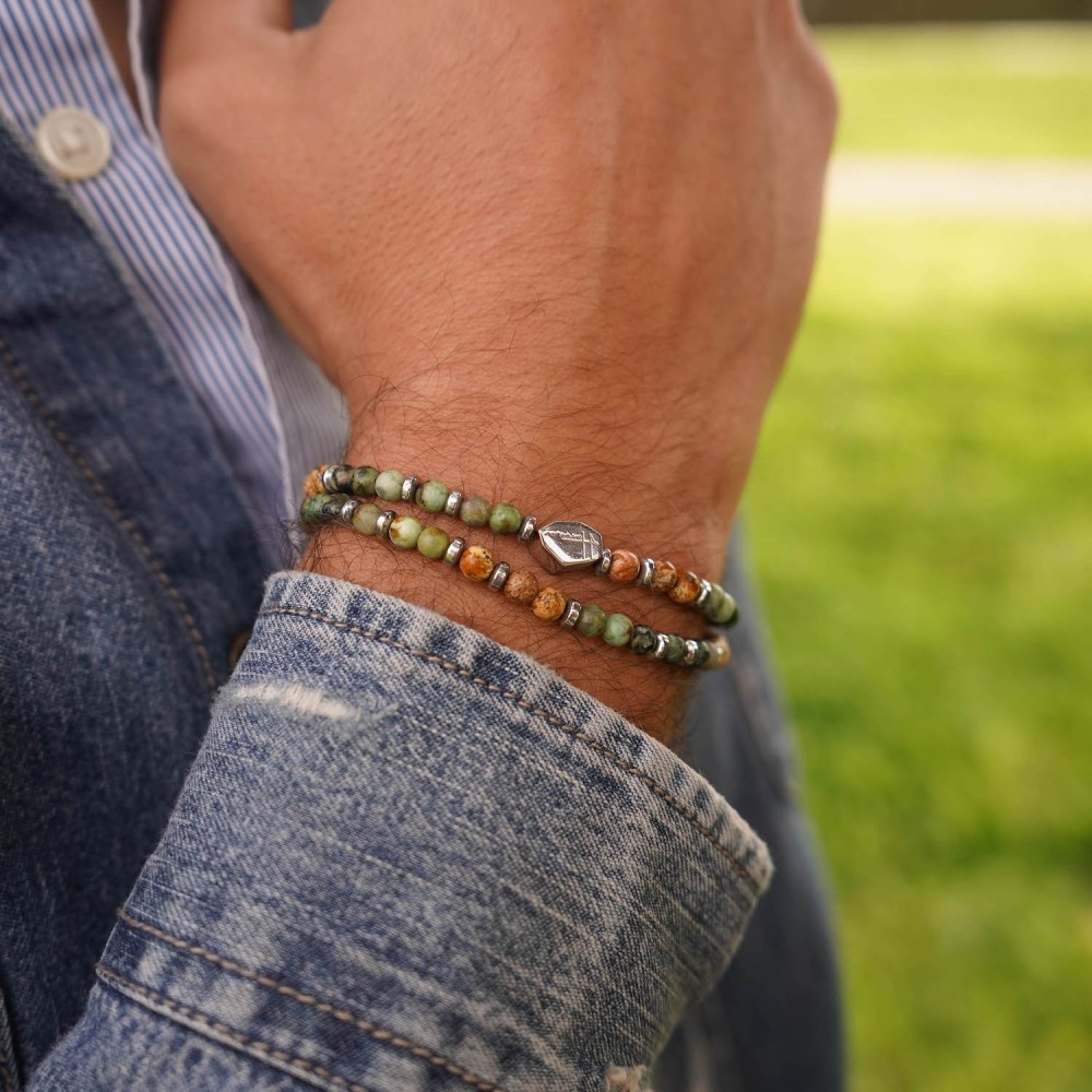 Bracelet with Hard Stone Beads for...