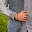 Men Women Bracelet Alashan Rainbow Agate Stones Irregular and 925 Silver