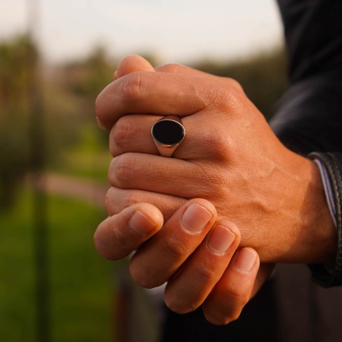 Men's 925 Silver Ring with... 2