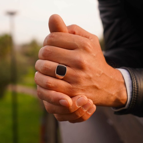 Men's Silver Ring 925% with... 2