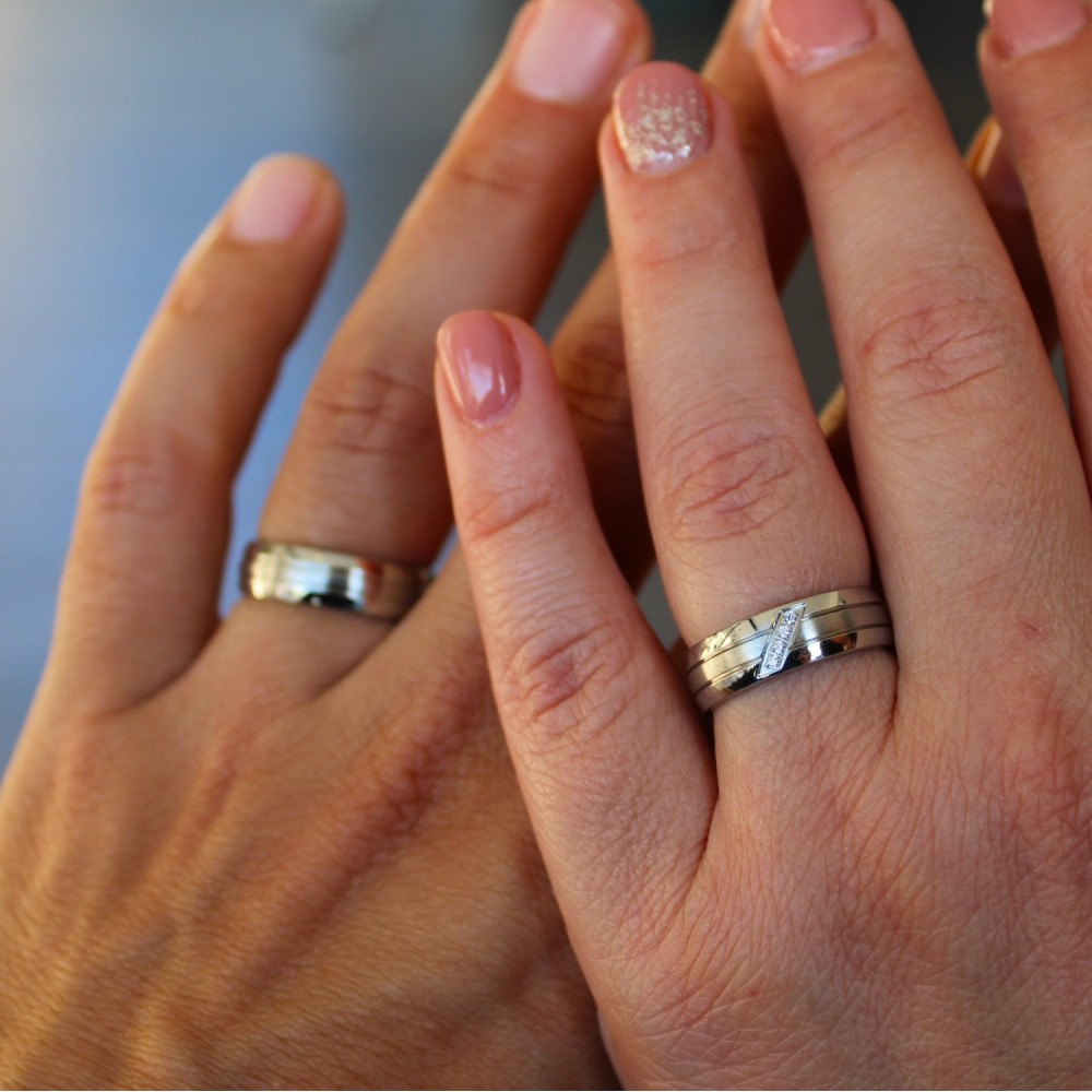 Couple of Engagement Rings, Steel...