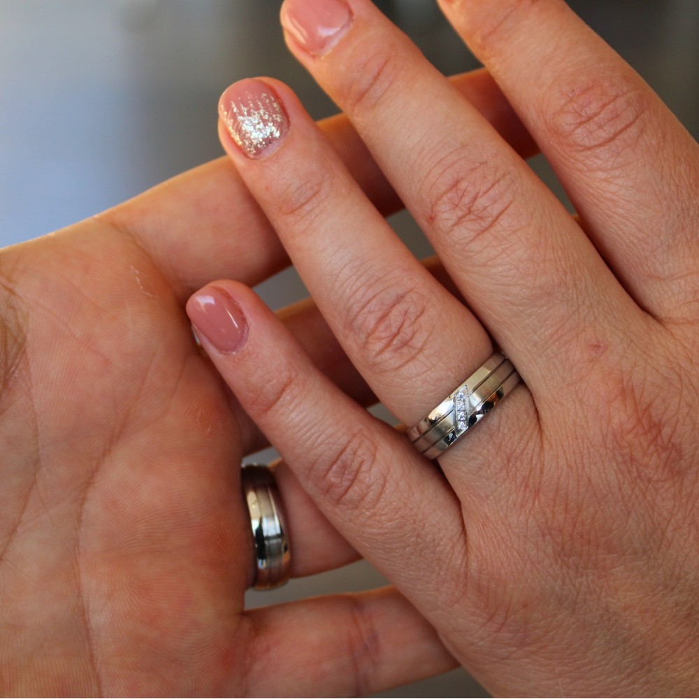 Couple of Engagement Rings, Steel...