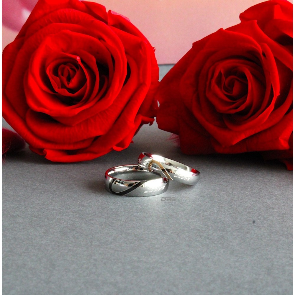 Couple of steel rings, half heart...