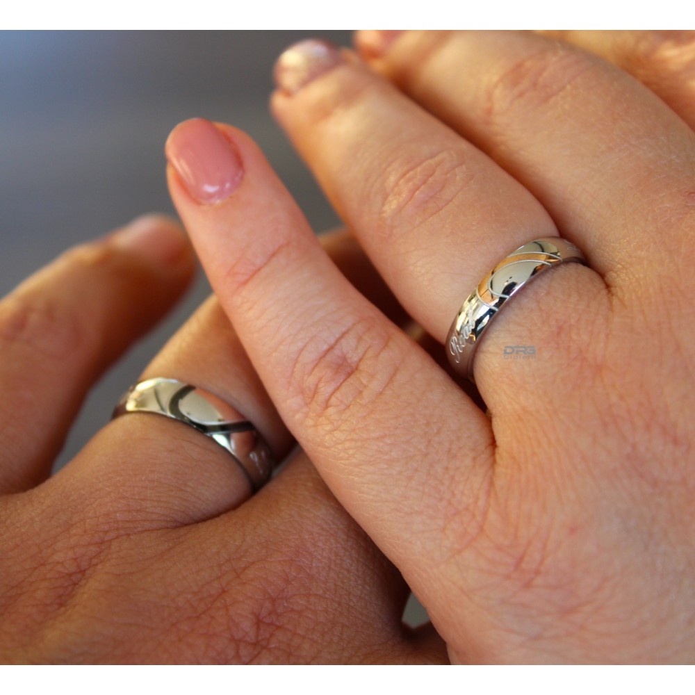 Couple of steel rings, half heart...