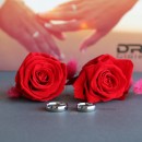 Pair of classic steel rings 6mm with engraving