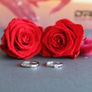 Couple of Adjustable Silver Rings for Men and Women with Zirconia