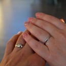 Stainless Steel Engagement Rings with Engravings Couple Rings