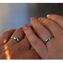 Pair of Stainless Steel Engagement Rings with Engravings